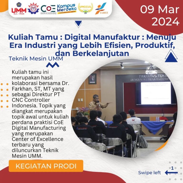 Grand Launching Center of Excellence Digital Manufacturing di Teknik Mesin UMM Menandai Langkah Maju dalam Revolusi Industri