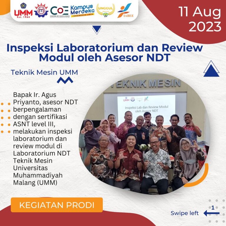Inspeksi Laboratorium dan Review Modul oleh Asesor NDT