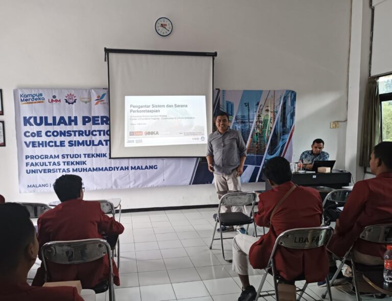 Kolaborasi Praktisi Mengajar: Praktisi dari PT. INKA (Persero) Mengajar Dinamika Kendaraan dalam Kelas Unggulan CoE CVS di Jurusan Teknik Mesin UMM