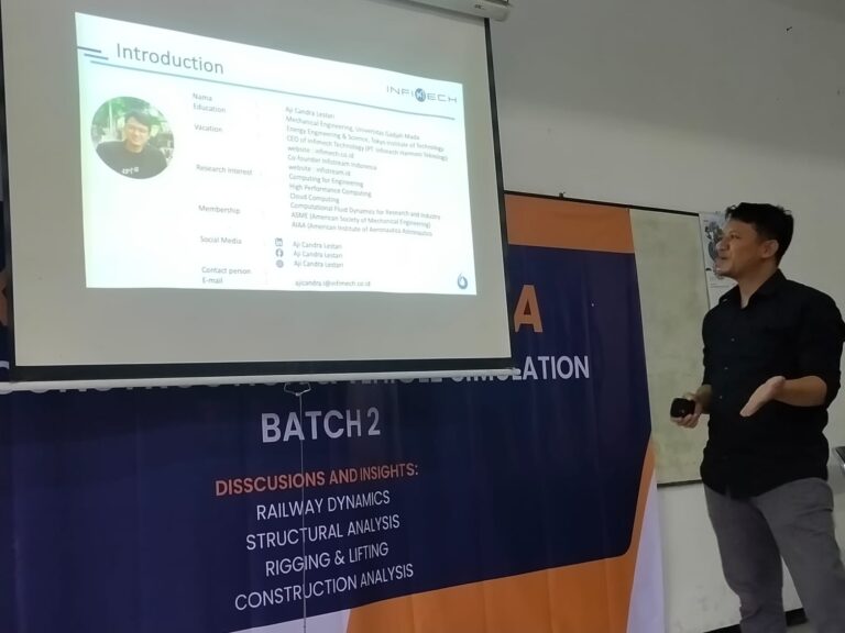 Kuliah Perdana Center of Excellence Construction & Vehicle Simulation (CoE CVS) Batch 2: Mendalami Computational Fluid Dynamics (CFD) bersama Aji Candra Lestari dari infistream.id