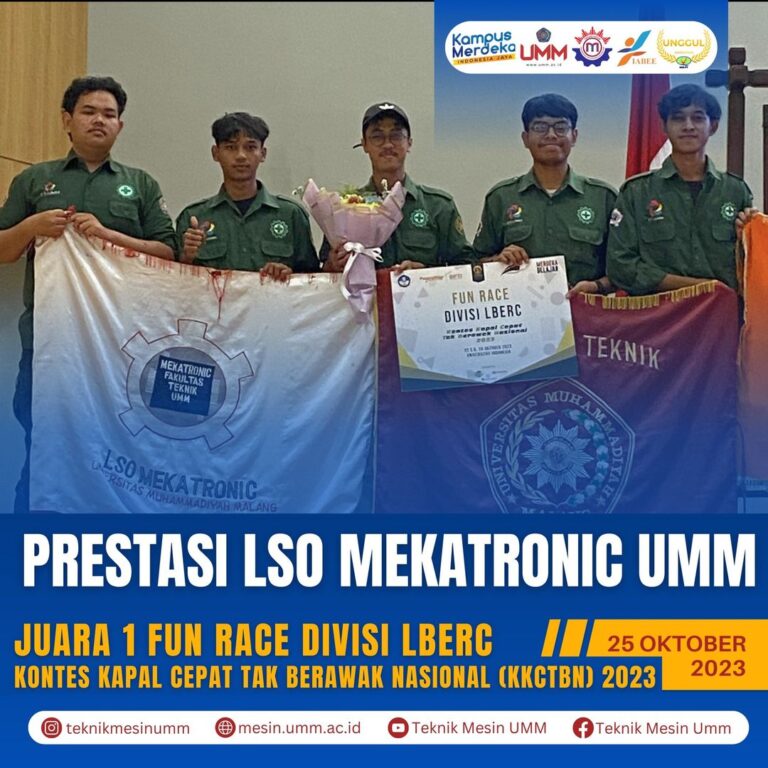 LSO Mekatronic Fakultas Teknik UMM Sabet Juara 1 Fun Race Divisi LBERC di KKCTBN 2023