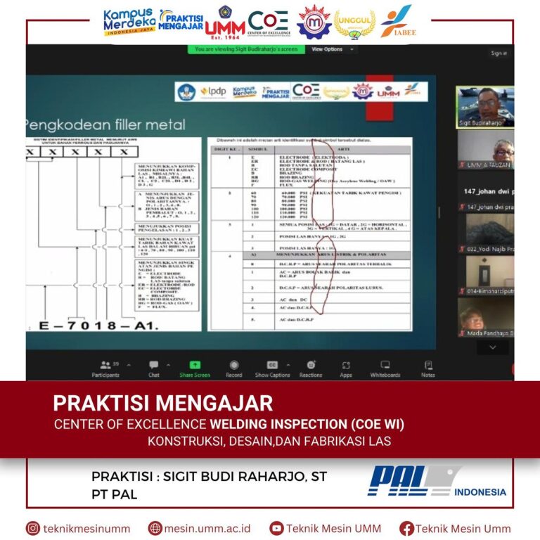 Menyelami Konstruksi, Desain, dan Fabrikasi Las di Center of Excellence Welding Inspector