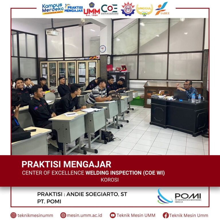 Praktisi dari PT POMI Berikan Kuliah Tamu di Teknik Mesin UMM