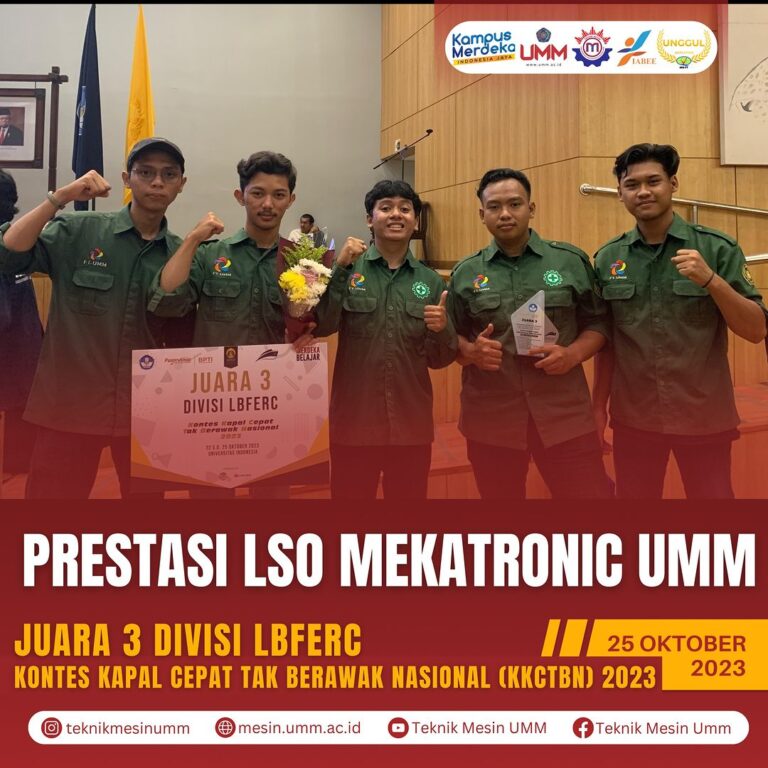 Prestasi Gemilang LSO Mekatronic Fakultas Teknik UMM di KKCTBN 2023 : Juara 3 LBFERC