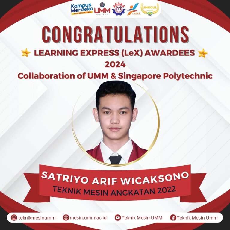 Selamat kepada Satriyo Arif Wicaksono atas Partisipasinya dalam Program Learning Express (LeX) 2024