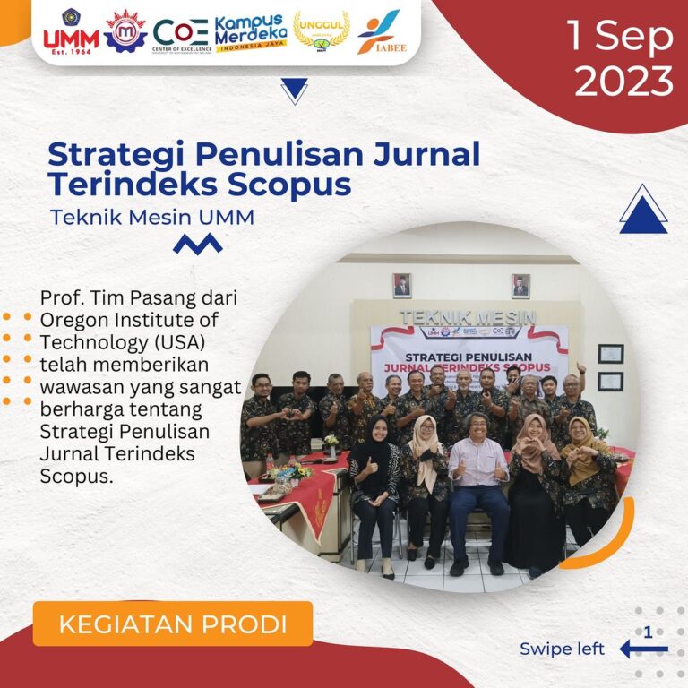 Seminar ‘Strategi Penulisan Jurnal Terindeks Scopus’ Oleh Prof. Tim Pasang, Ph.D