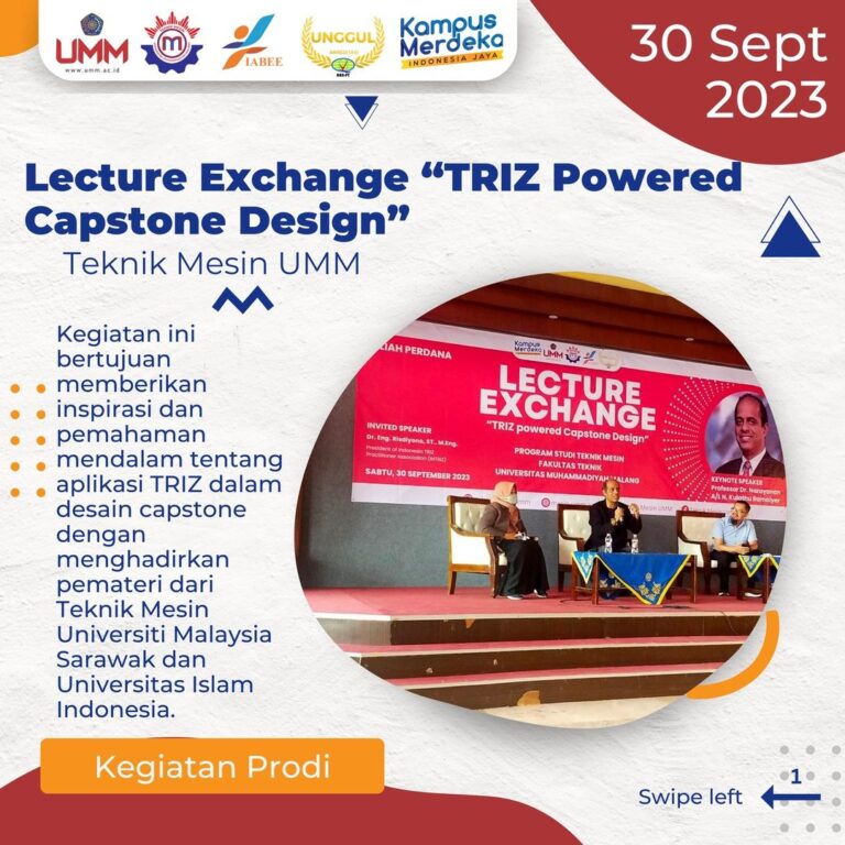 Suksesnya Acara Lecture Exchange ‘TRIZ Powered Capstone Design’ dengan Pemateri Dosen Internasional