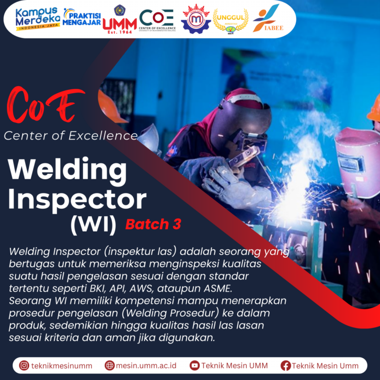 Teknik Mesin UMM Buka Center of Excellence Welding Inspector untuk Mencetak Mahasiswa Menjadi Ahli Pengelasan