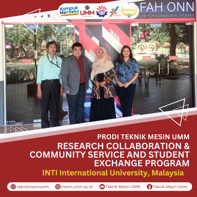 Teknik Mesin UMM Jalin Kerjasama dengan INTI International University, Malaysia