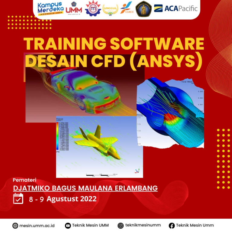 Teknik Mesin UMM Menggelar Pelatihan Software Simulasi Design CFD dengan Menggunakan ANSYS