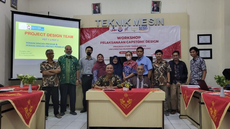 Workshop Pelaksanaan Capstone Design Membantu Peningkatan Kemampuan Dosen Teknik Mesin dalam Mengampu dan Membimbing Mata Kuliah PDT