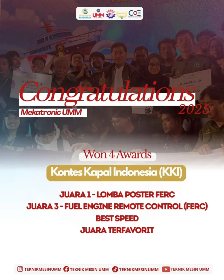 GA ADA OBAT! 🤩 TIM MEKANTRONIK KEMBALI BERPRESTASI BORONG 4 PENGHARGAAN di Kontes Kapal Indonesia (KKI) 2025!