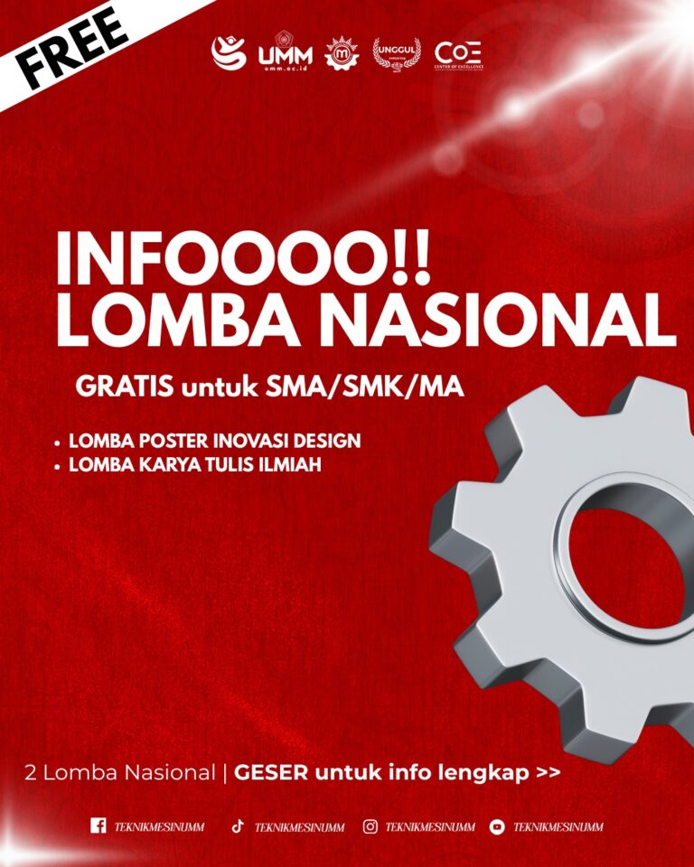Prodi Teknik Mesin UMM Gelar Dua Lomba Nasional 2025 untuk Siswa SMA/SMK