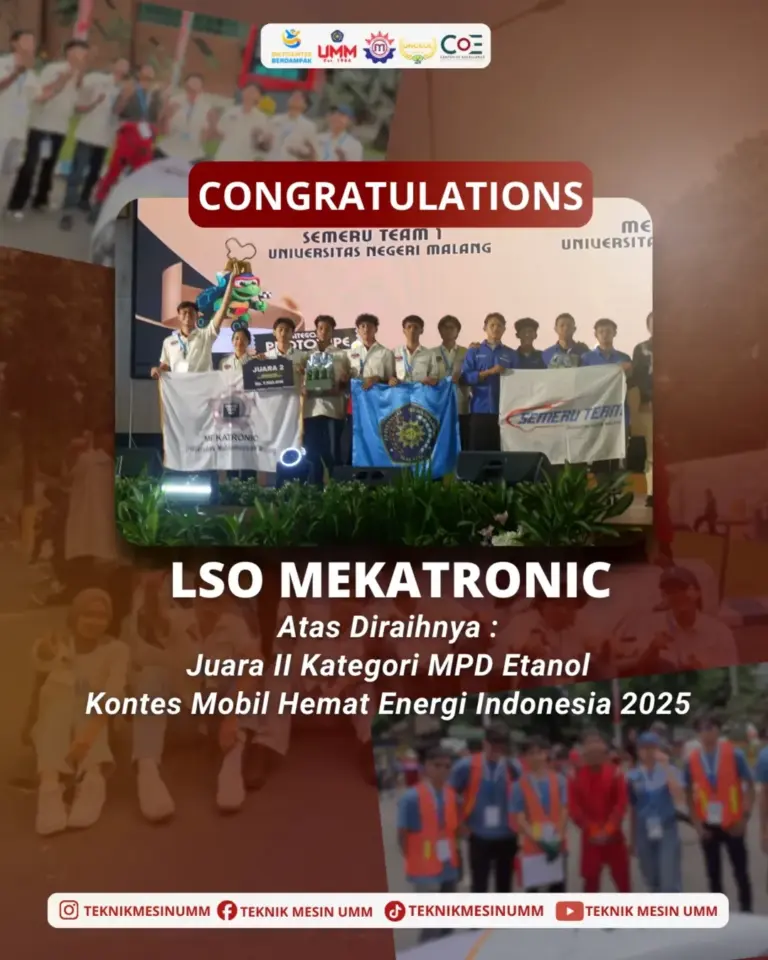 Selamat dan Sukses Tim LSO Mekatronik Teknik Mesin UMM dalam KMHE 2025!